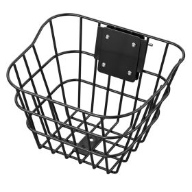 Front Bike Basket, Electric Scooter Basket with Fixed Bracket - Max Bearing 20 lbs, Construct from Solid Steel