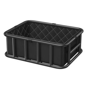 Rear Bike Basket, Medium Bicycle Basket with Cargo Net, Liner & Waterproof Cover, Heavy Duty Bike Back Basket for Adult Women/Men Carrying Dogs,