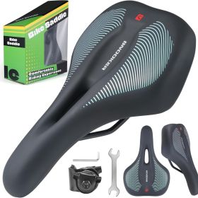 Bike Seat for Men and Women Comfortable Bicycle Saddle Gel and Foam Padding Ergonomic 5 Zone Design Shock Absorbing Waterproof Fits Road Bike Mou