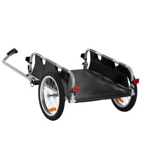Bike Cargo Trailer, 100 lbs Load Capacity, Heavy-Duty Bicycle Wagon Cart, Foldable Compact Storage & Quick Release with Universal Hitch, 16" Whee