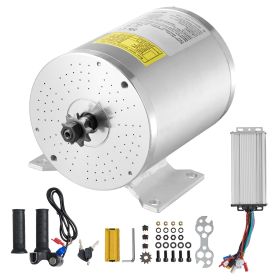 2000W Electric Brushless DC Motor Kit - 48V 4300rpm Motor with Upgraded Speed Controller and Throttle Grip Kit for Go Karts E-Bike Motorcycle Sco