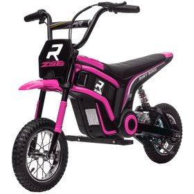 24V 350W Electric Dirt Bike Up to 15 MPH w/ Twist Grip Throttle, Pink